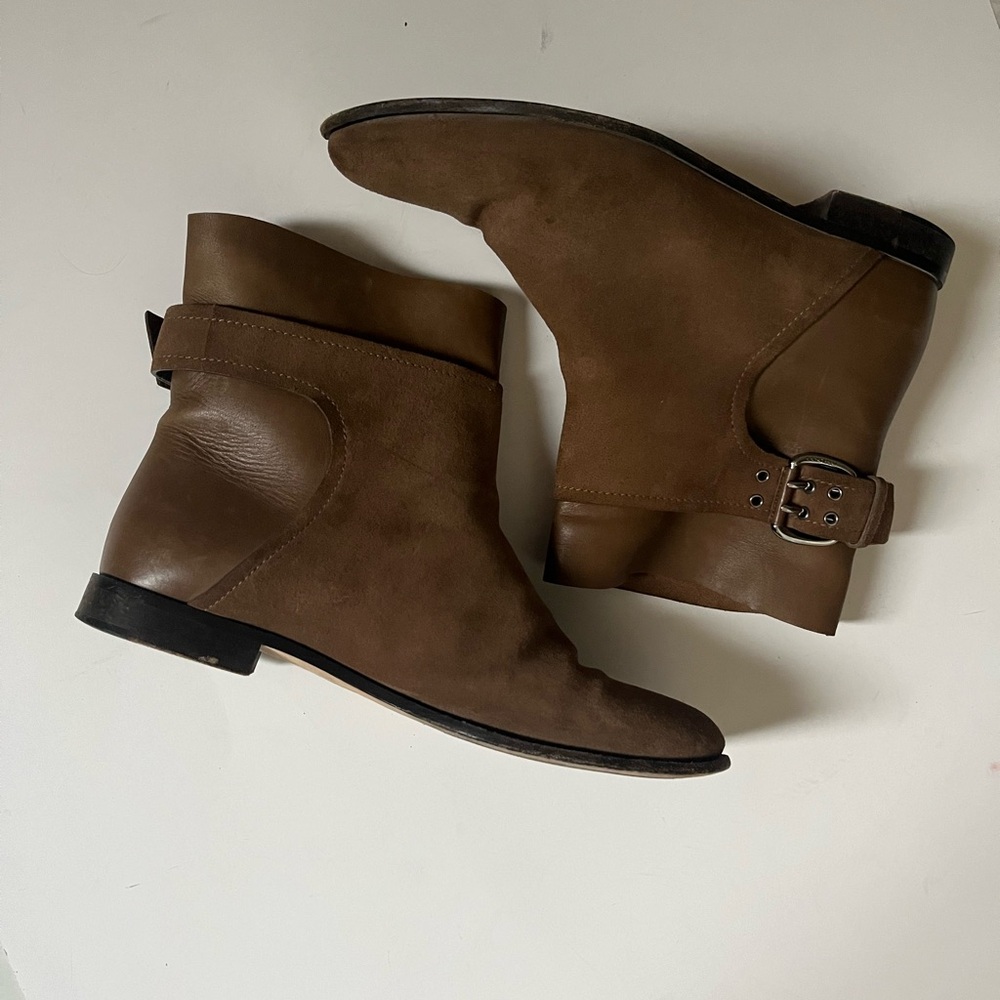 Jimmy Choo Brown Leather Ankle Boots